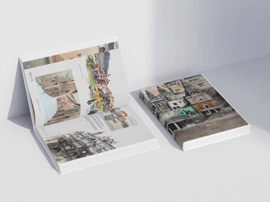 Pratibimb catalogue mockup, interior spreads